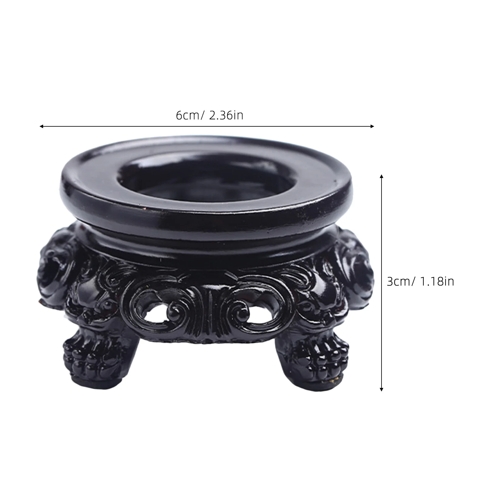 

Resin Crystal Ball Base Hollow Round Stand For Home Office Decor Indoor Outdoor Display Decoration Tabletop Showcase Pedestal