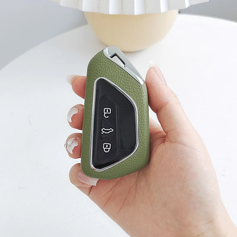 Suitable for Volkswagen ID3 ID4X ID6X ID7 ID4CROZZ  ID6CROZZ TPU +  Leather  Car Remote Key Case Cover Simple Style
