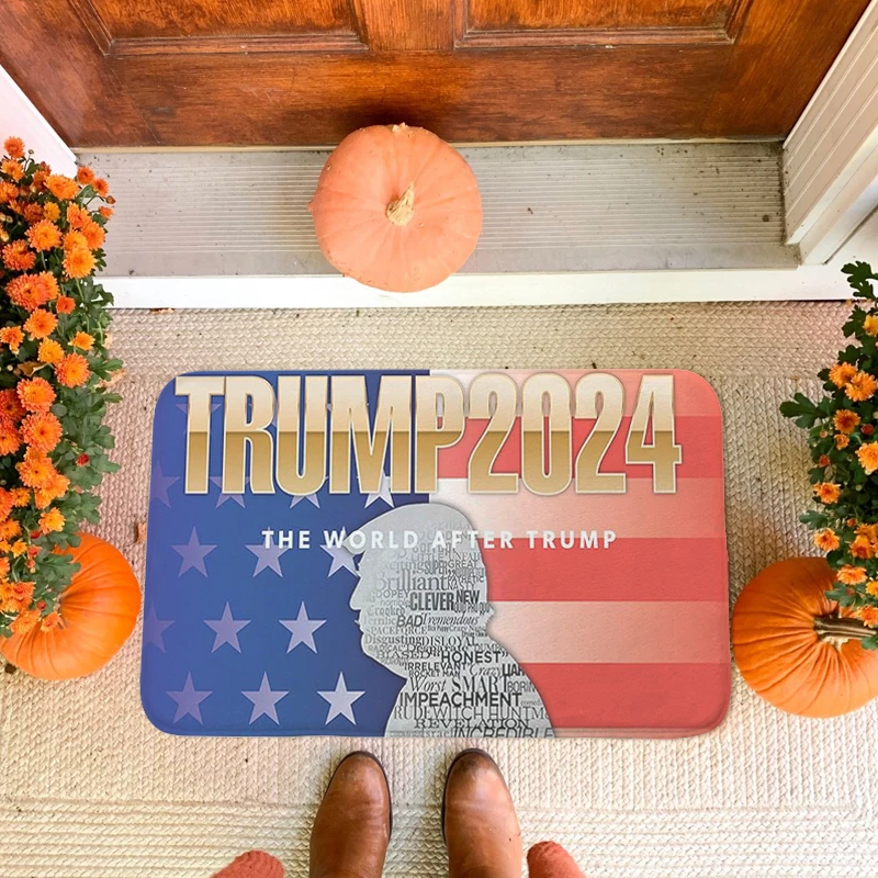 Living Room Bathroom Floor Mats Trump 2024 Custom Doormat Entrance Door Interior Home Decor Items Carpet for Kitchen Bedroom Rug