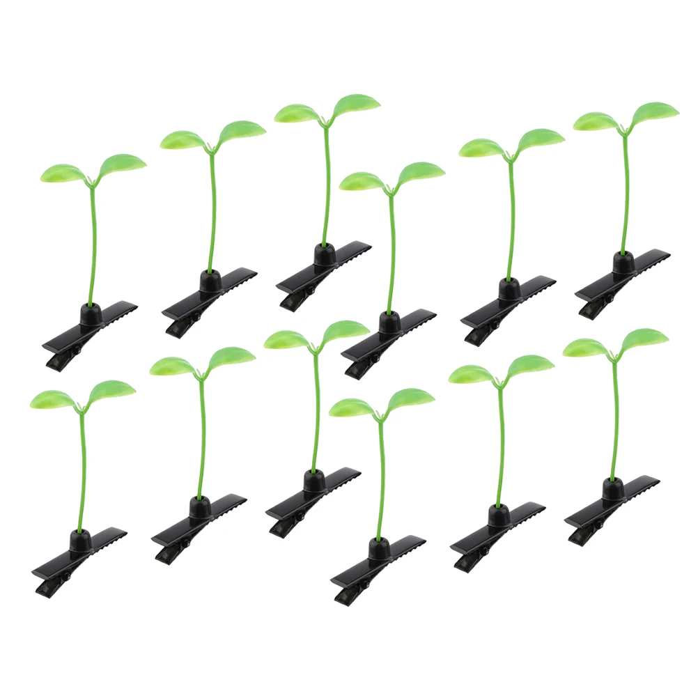 

60 Pcs Fun Hair Clips Plant Sprout Child Accessories Plastic Sectioning Mini Butterfly Claw Kids Girls