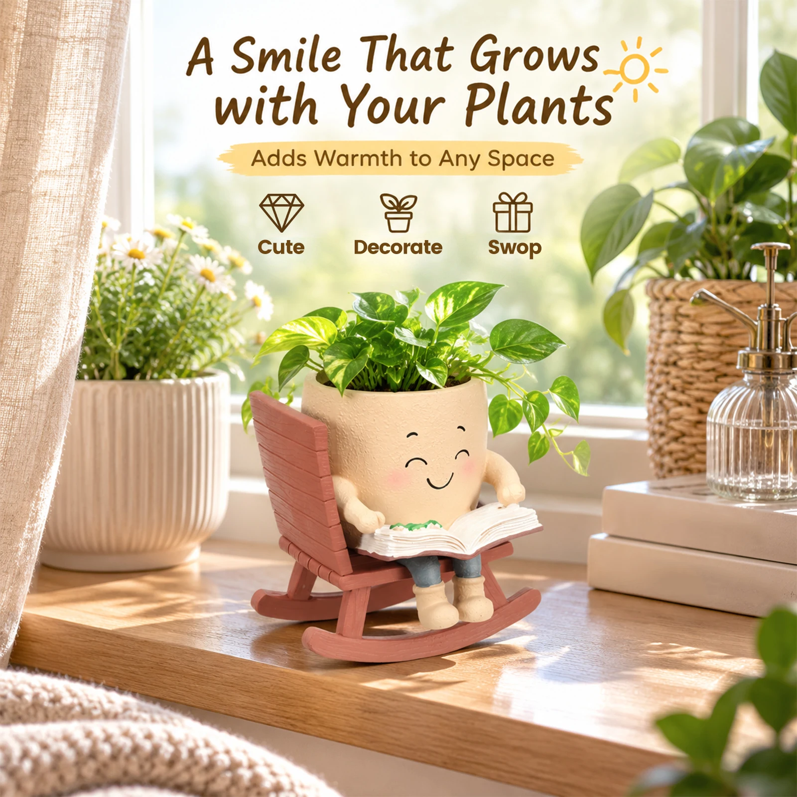 Vaso da fiori a forma di sedia - Garden Swing Chair recensione e prezzo