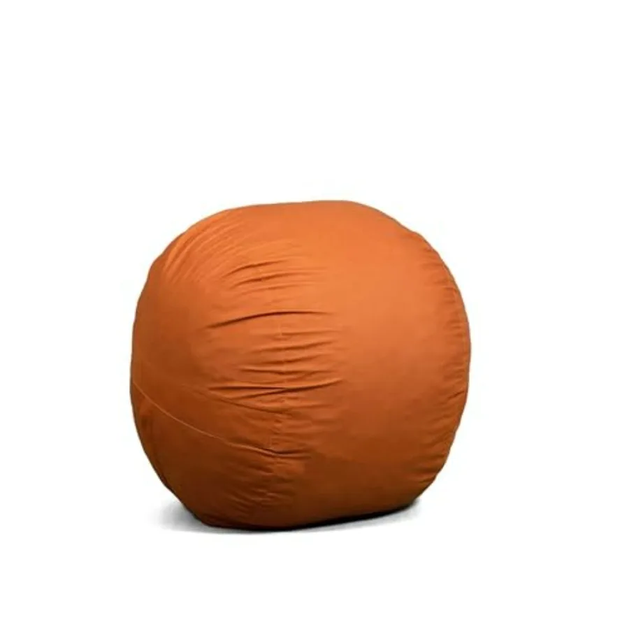 

Fuf Medium Foam Filled Bean Bag Chair with Removable Cover Collegiate Burnt Orange Durable Woven Polyester 3 Feet Big