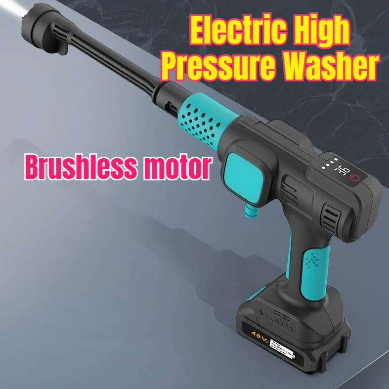 

Brushless Electric High Pressure Washer Cordless Car Washing Gun Water Gun for 48V High-power Lithium Battery