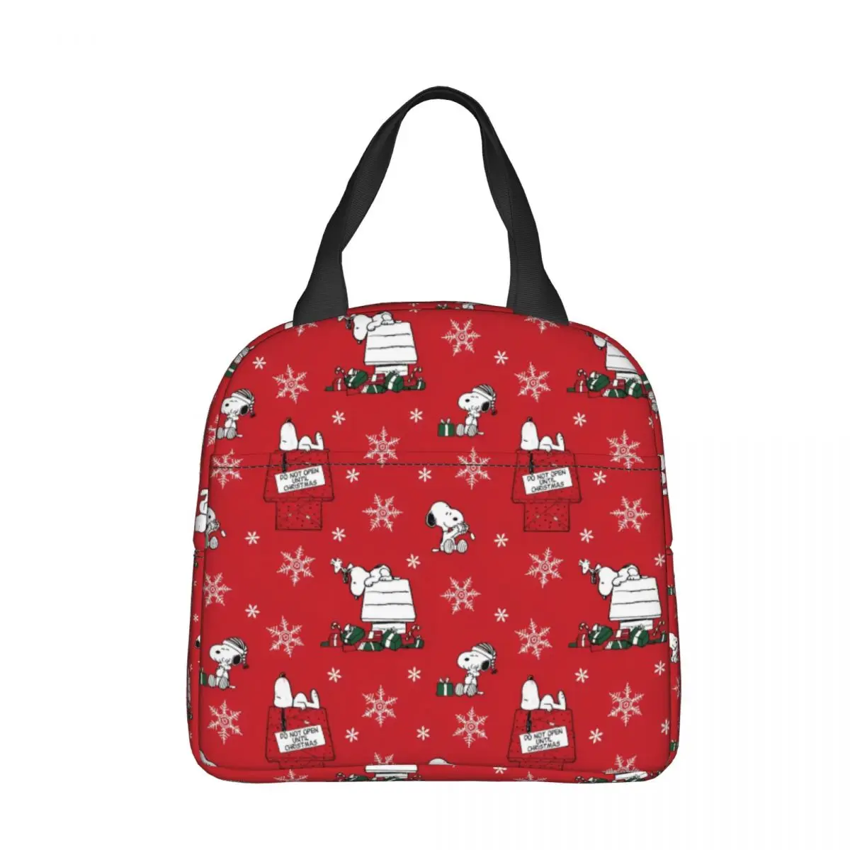 

Cartoon Snoopy Merry Christmas Insulated Lunch Bags Cooler Bag Meal Container Large Tote Lunch Box Bento Pouch School Picnic