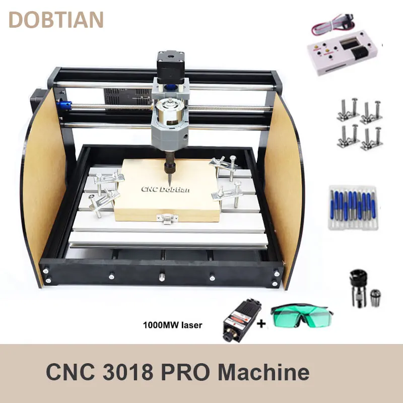 

Лазерный гравировальный станок CNC3018, фрезерный станок с ЧПУ 3018 Pro Max для лазерной гравировки по дереву