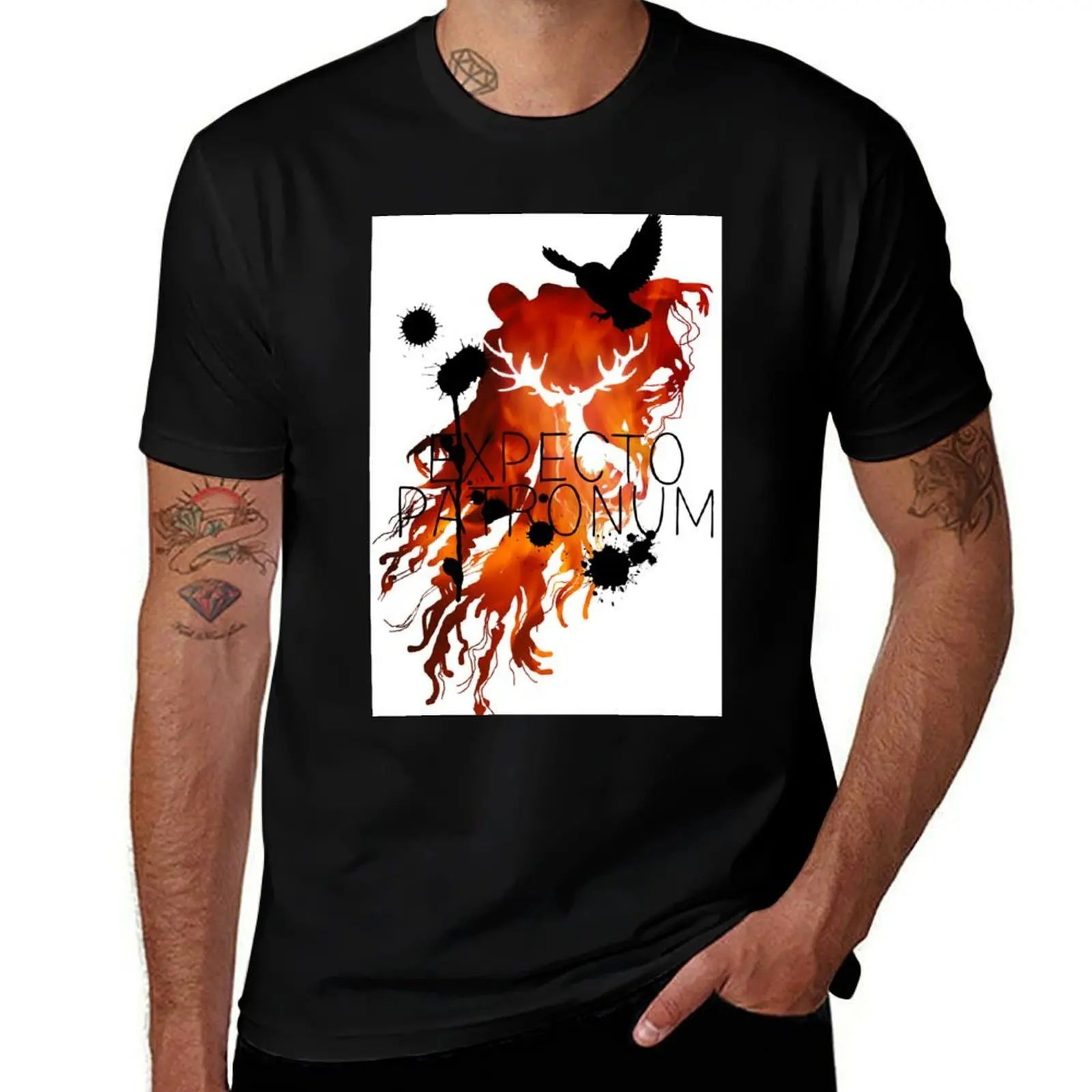 EXPECTO PATRONUM HEDWIG FIRE T-Shirt Summer Casual Loose T-Shirt
