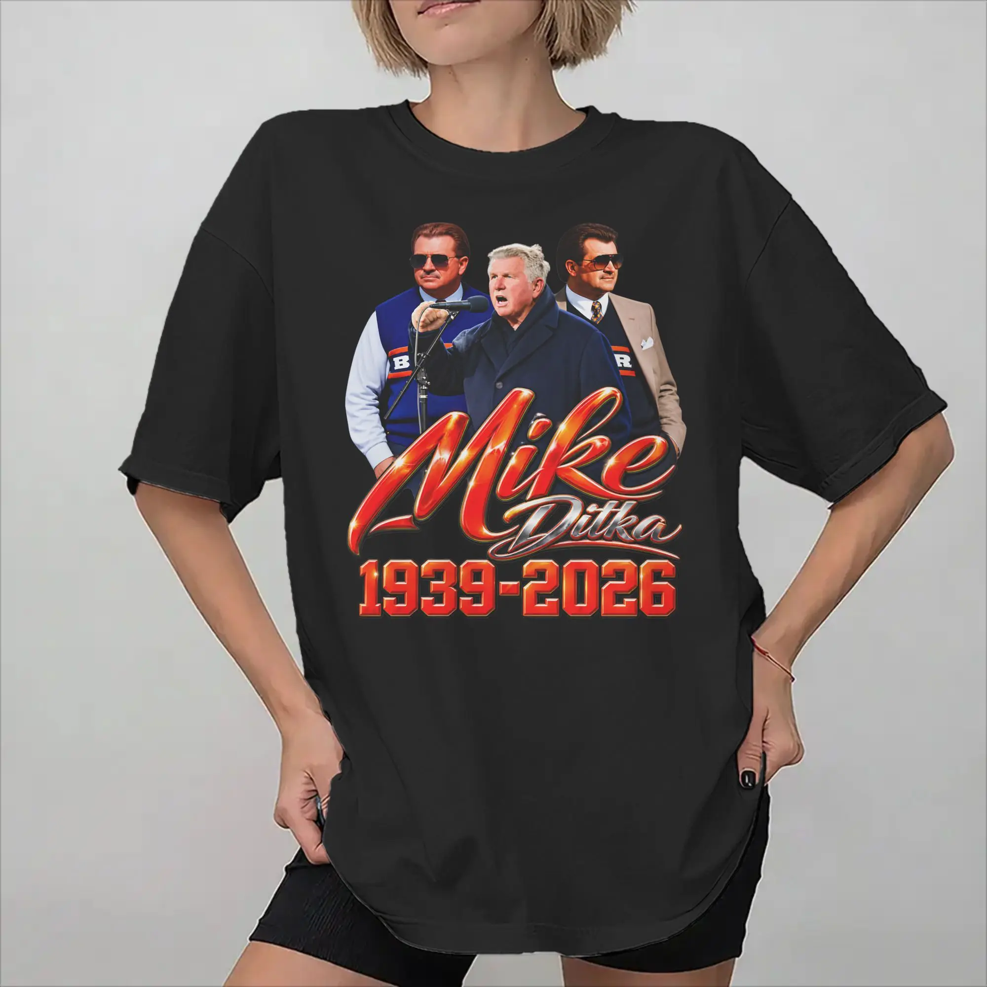 RIP Mike Ditka  Tee Shirt for Men Women New Arrival T Shirts  100% Cotton Clothes