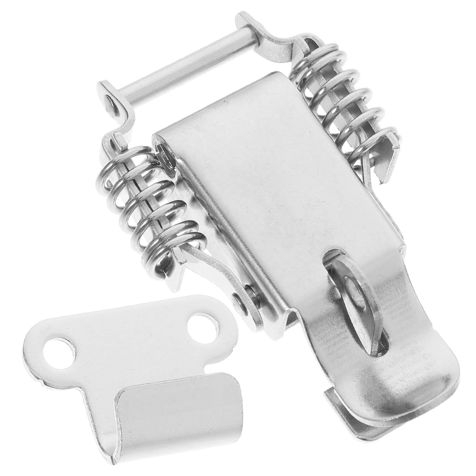 

Stainless Steel Double Spring Loaded 90 Degree Latch Lock Locking Hardware Case Buckle Toggle Hasp for Toolbox Wood Chest