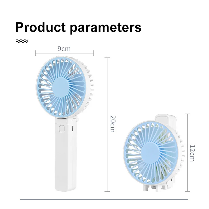 Zomer Nieuwe Draagbare Usb Mini Handheld Fan Outdoor Mini Creatieve Desktop Kantoor Slaapzaal Dempen Opladen Handheld Ventilator Opvouwbare Ventilator