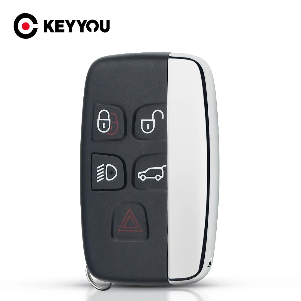 KEYYOU Remote Car Key Case For Land Rover Sport Evogue LR4 2010-15 Refit Jaguar XE XFL Et Discover FREELANDER 5 Buttons