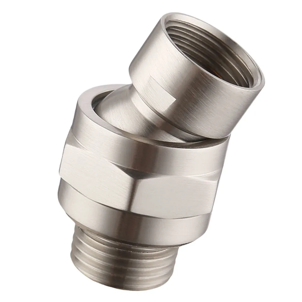 1pc Copper Head Connector Rotary Sprinkler Head Bathroom Supply Durable Shower Adapter Silver Shower Accessory