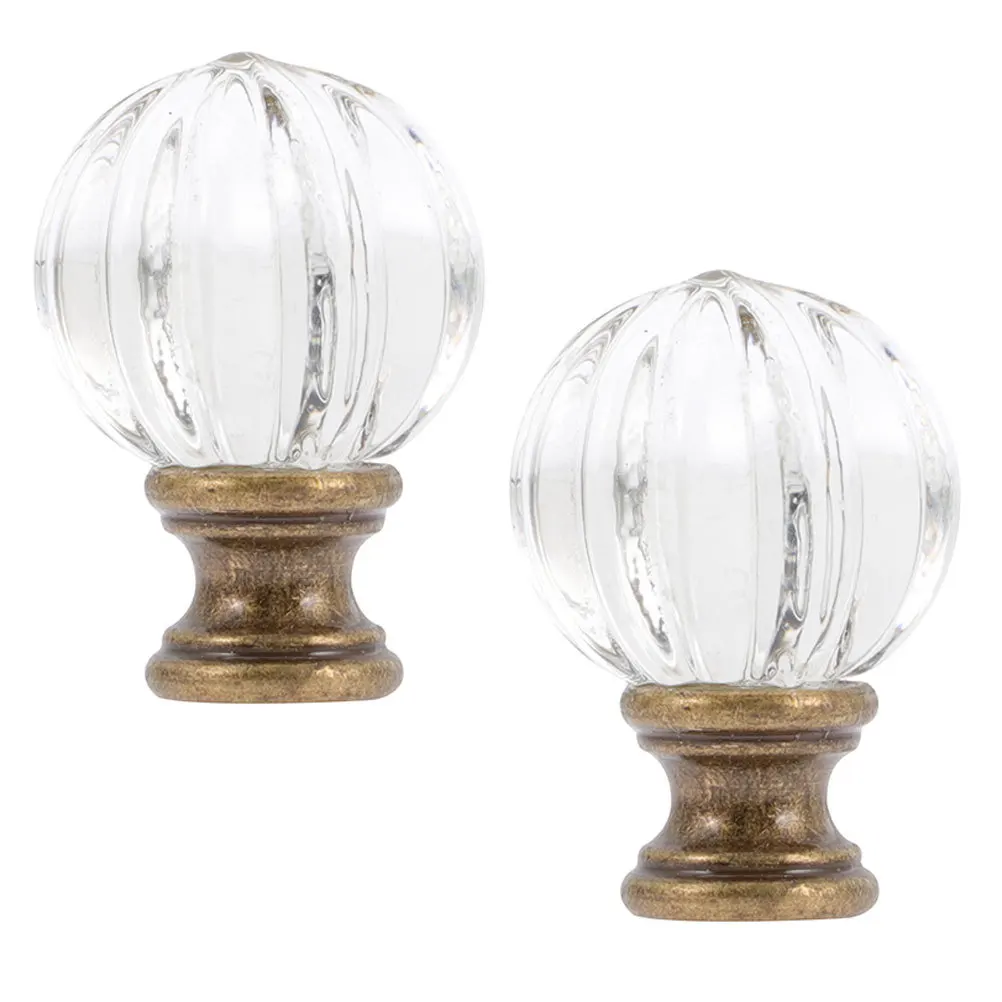 

2 шт. Декоративные наконечники для ламп в форме волны, металлические стеклянные шары-кнопки для настольных, напольных и настольных ламп, элегантное украшение для светильников