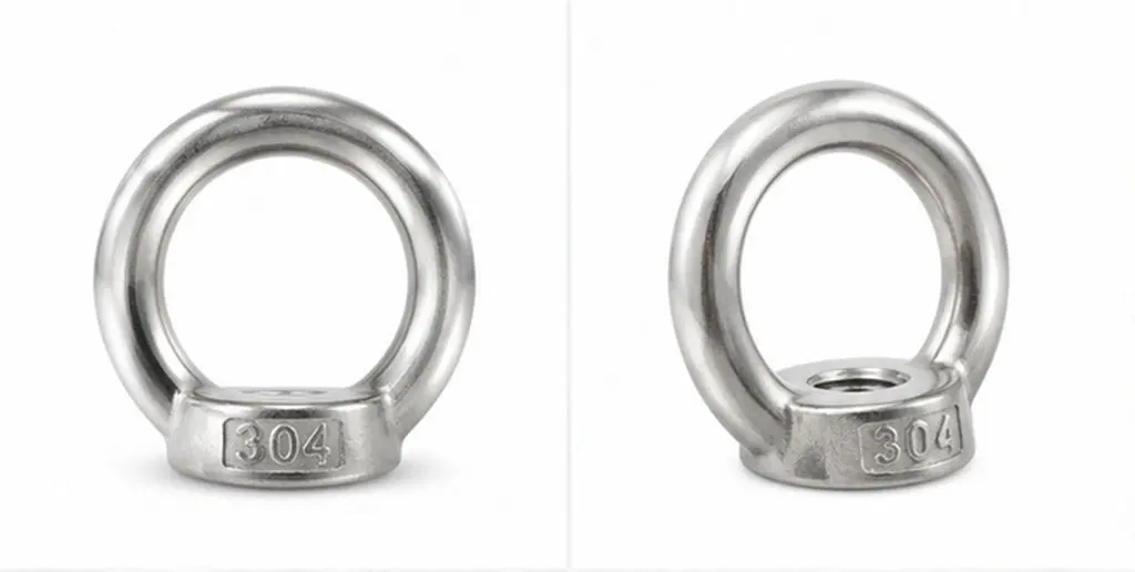 8pcs M8 Stainless Steel Eye Nuts – Marine-Grade Lifting Rings for Boats, Rigging & Construction