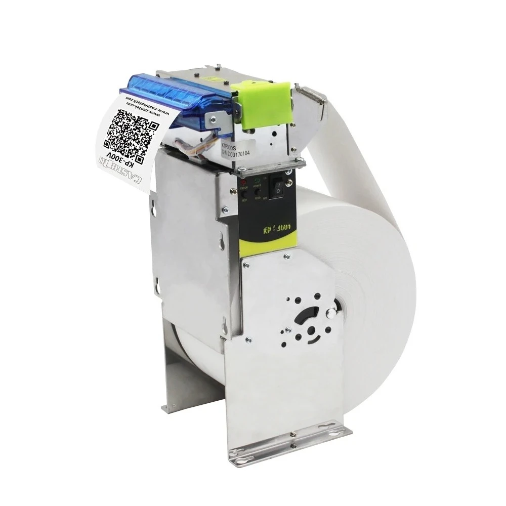 80mm High Speed Kiosk Thermal Printer KP-300 Auto Cutter with Thermal Paper for ATM POS Vending in Stock