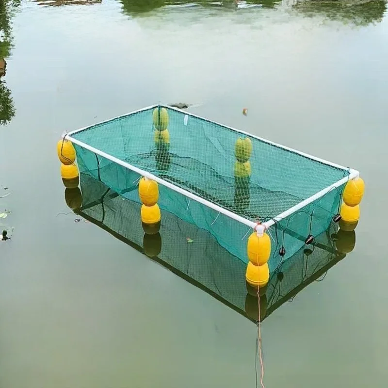 thiened-floating-fi-net-cage-for-fiing-croakers-fi-larvae-incubation-temporary-crayfi-suspension-net-cage-with-cover