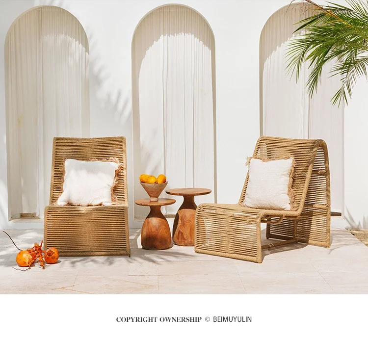 

Single-Seat Sofa Chair Villa Garden Leisure Chair Simple Modern Balcony Armchair