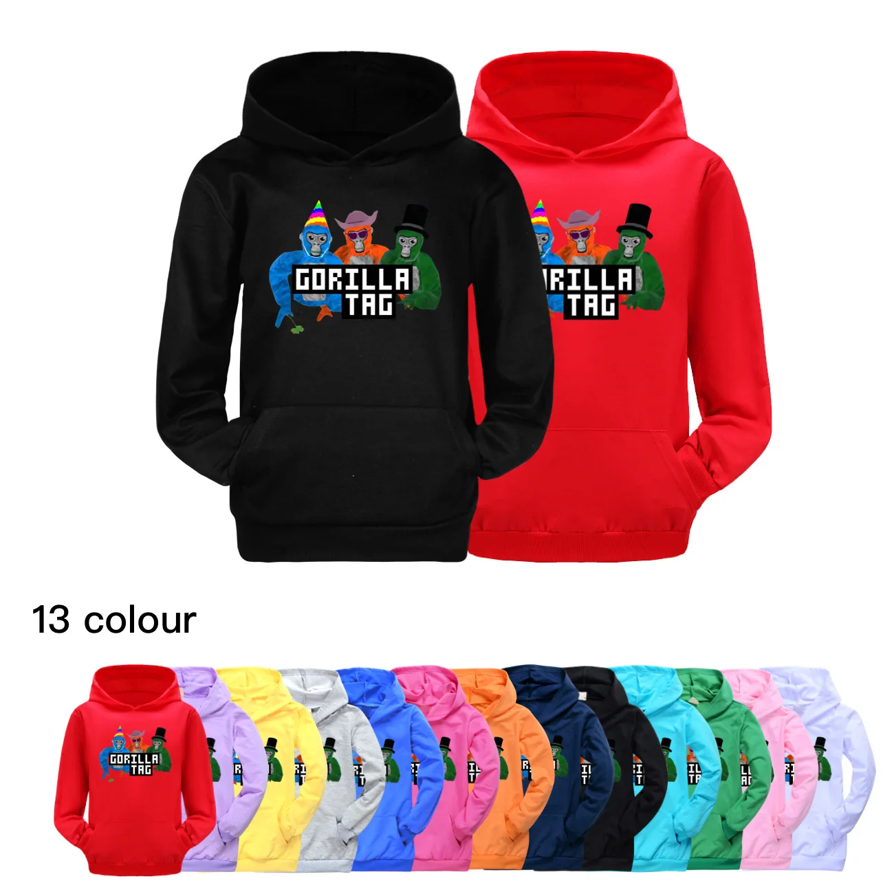 

Game Gorilla Tag Hoodie Kids Cartoon Moneky Hoodies Children Long Sleeve Coats Toddler Girls Casual Outerwear Boys Sweatshirts