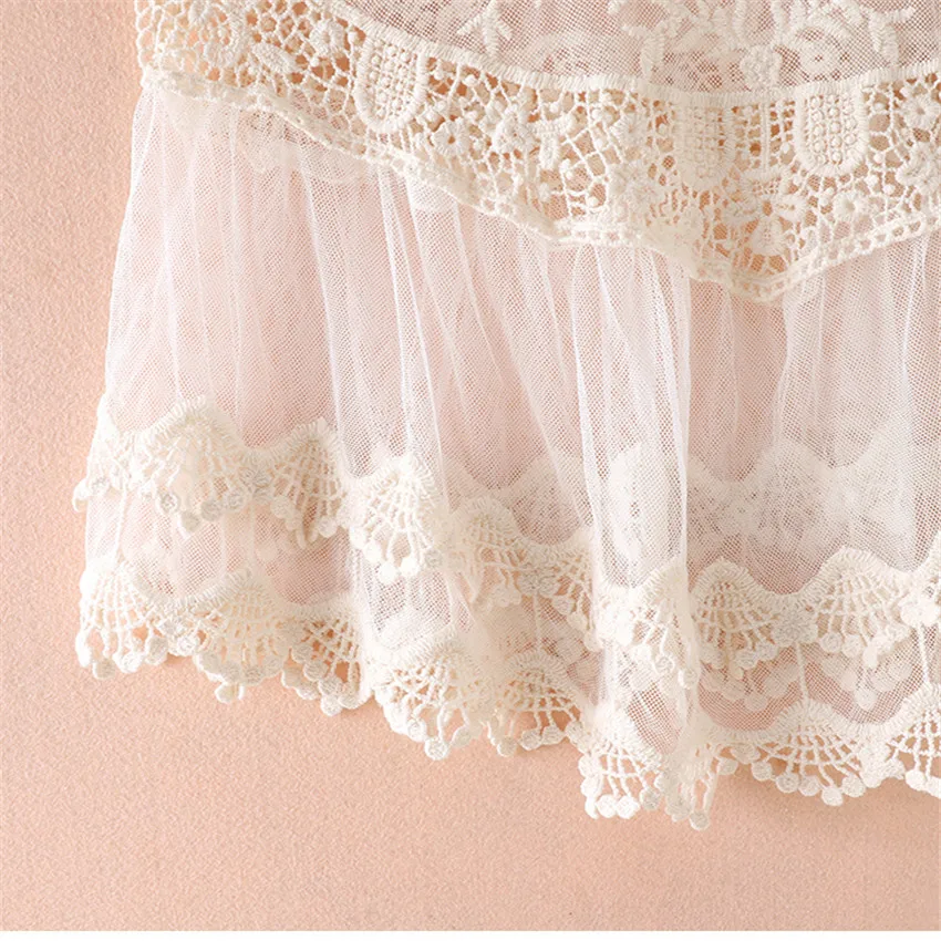 2022 Fashion Sexy Women Bohemian Blouse Solid Lace Tank Summer Outfits Lady Suspender Tanks Mesh Tops Waistcoat Bottomings 1830