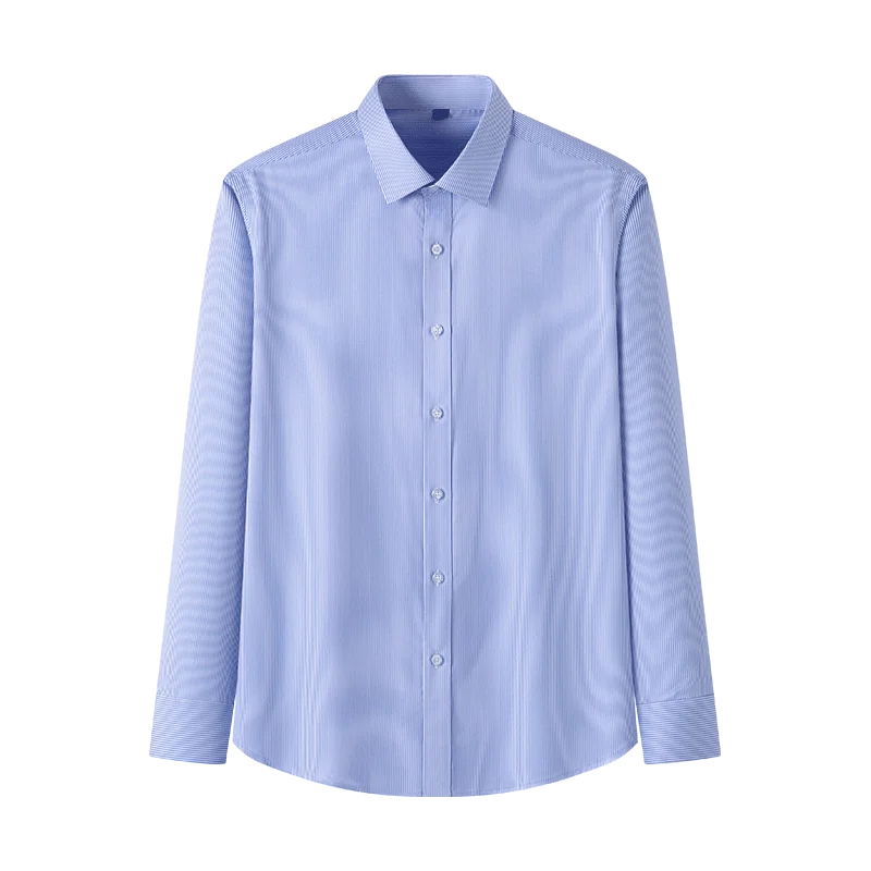 Office Soft Men Shirt Long Sleeves Dress Shirts Business Shirts Men Casual Long Sleeved Shirt White Black Blue Stripe Shirt 5XL