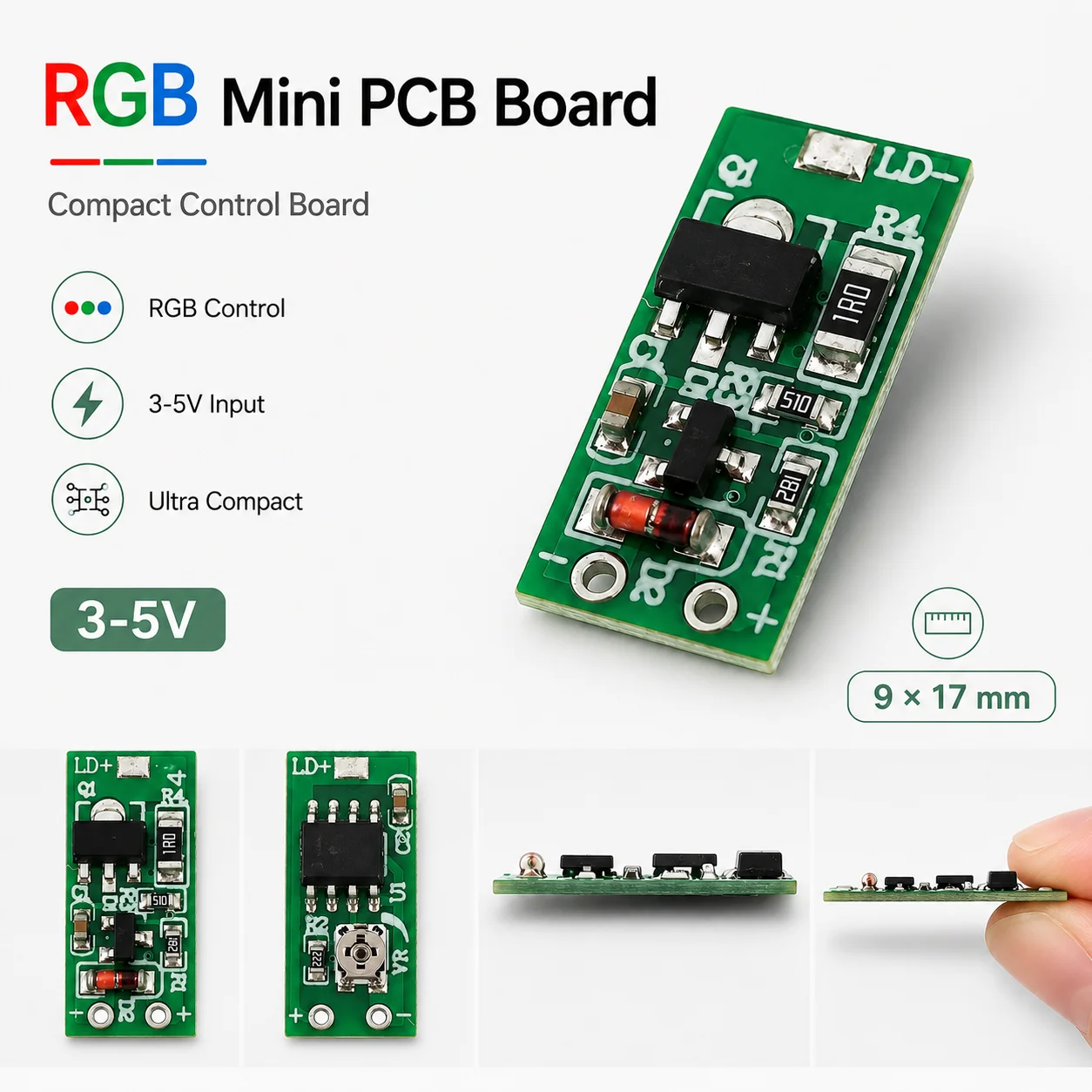 ZhonNa 9x17mm 3-5V RGB Scheda  - Laser Controller Board recensione e prezzo