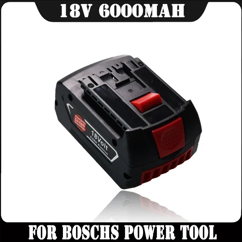 

New 18V 6000mAh Rechargeable Lithium Ion Battery for Bosch 18v 6.0Ah Backup Battery Portable Replacement BAT609, BAT609G, BAT611