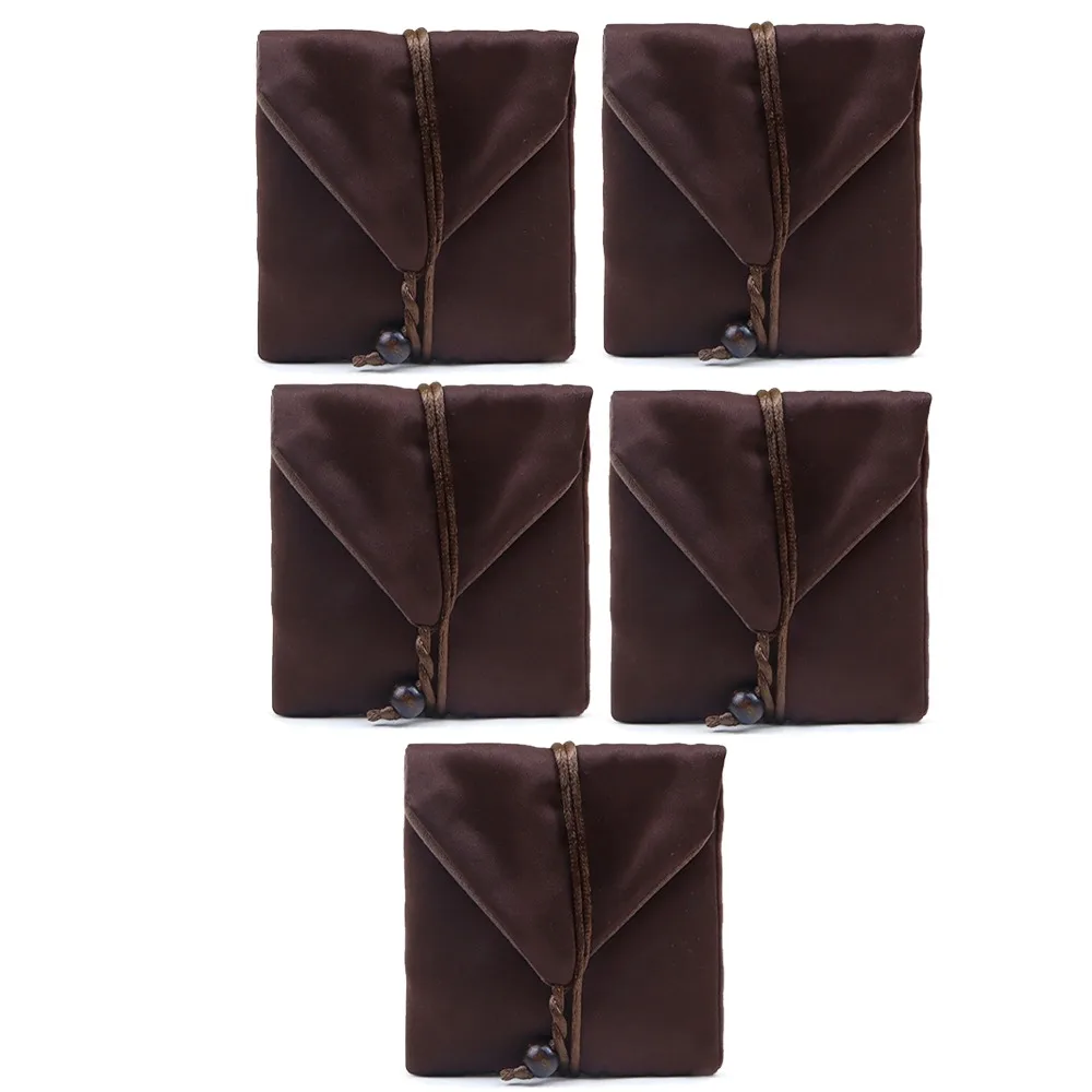 1/5PCS Envelope Flip Style Jewelry Storage Pouch Anti Scratch Anti Tarnish Satin Jewelry Pouch Vintage Classic Appearance