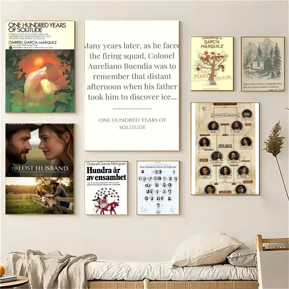 Movie O-One Hundred Years of Solitude Poster Self-adhesive Decal Living Room Bedroom Bar Decor Moisture-proof Fade-resistant