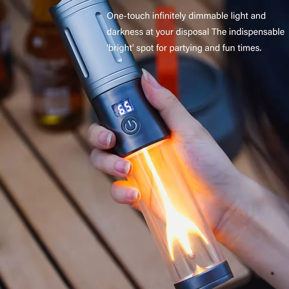 2 In 1 Camping Light Camping Flashlight with Hanging Hook Portable Tent Light 3 Light Colors Emergency Light for Camping Hiking