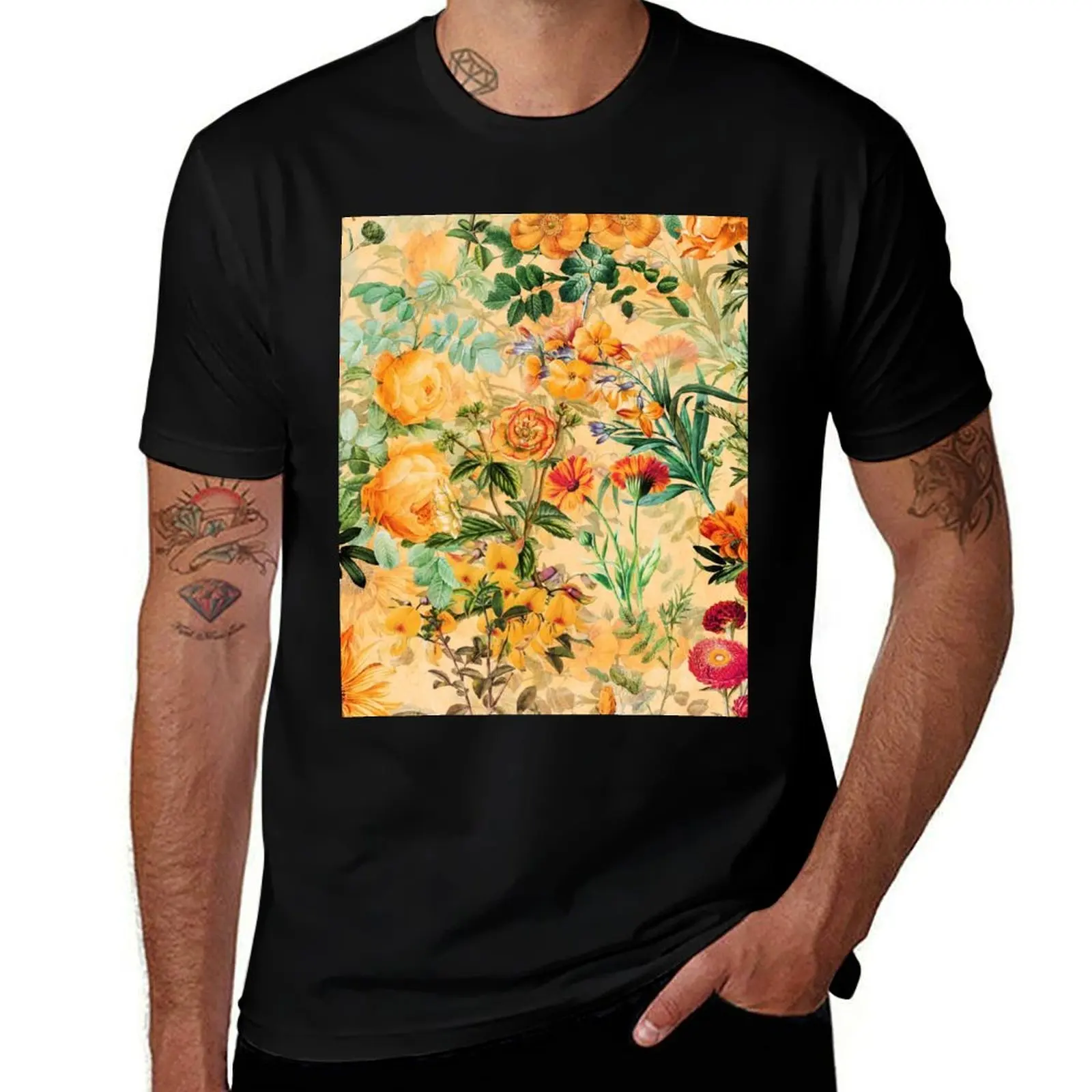 

Vintage Botanical Golden Summer Day Botanical Garden T-Shirt essential t shirt funny t shirts dark humor