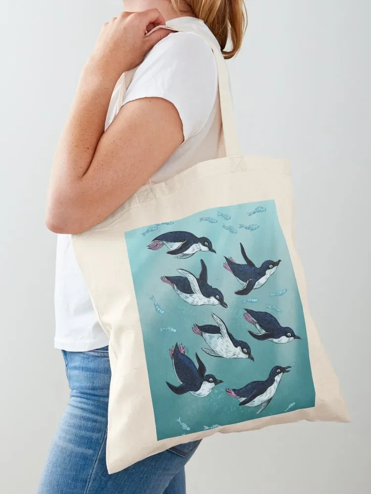 Little Fairy Penguins Tote Bag Canvas reusable grocery bags Tote Bag