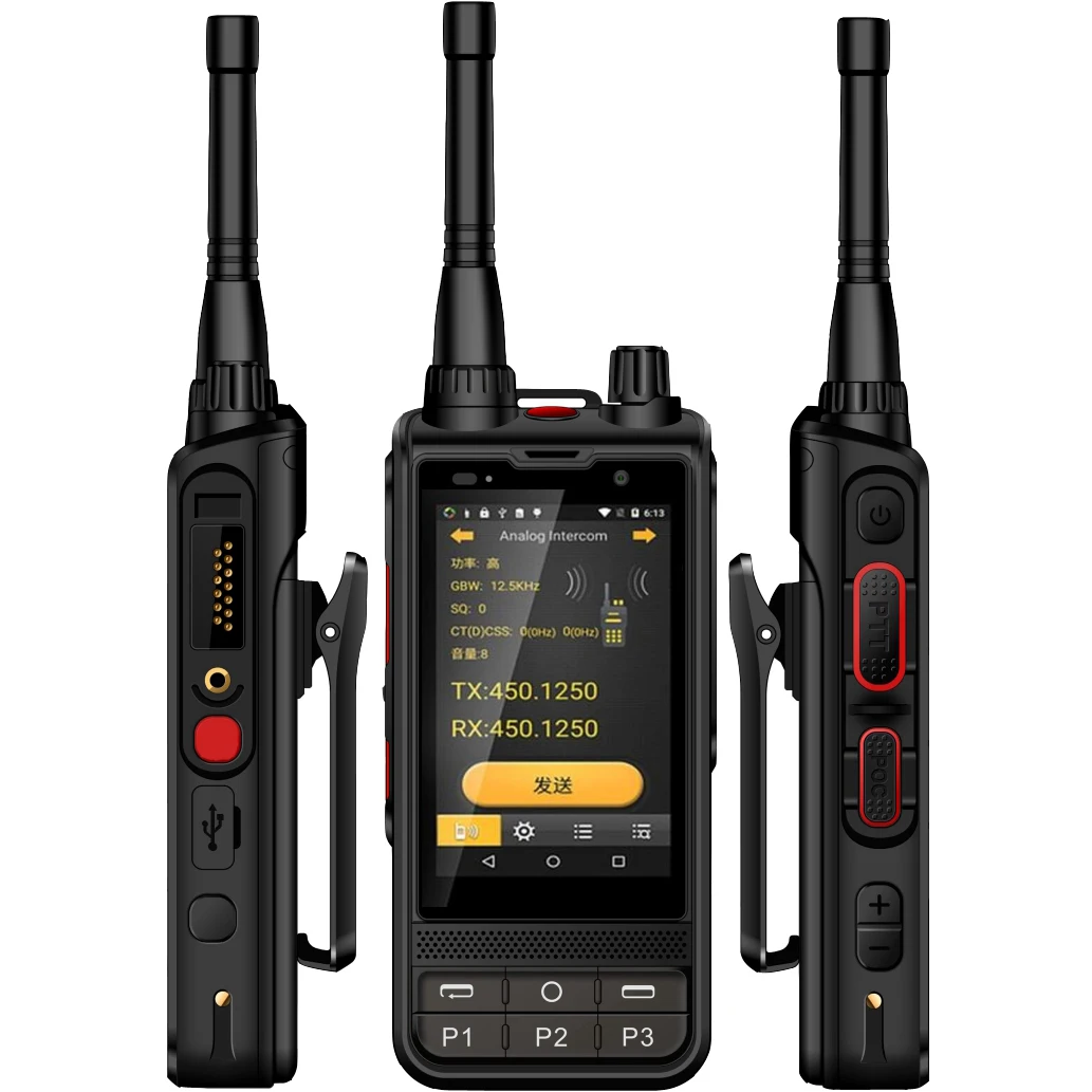 Rungee Smartphone Analog Walkie Talkie Android 10 UHF 400-470MHz Two Way Radio Support PTT A-GPS Camera Wifi