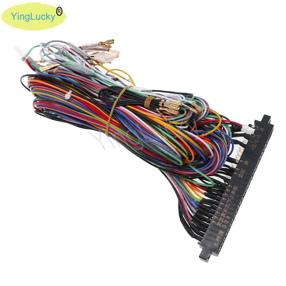 Jamma 28-Pin Harness with 5 and 6 Action Button Wires for Arcade Games Sanwa Joysticks Arcade Game Cabinets / Pandora Boxes