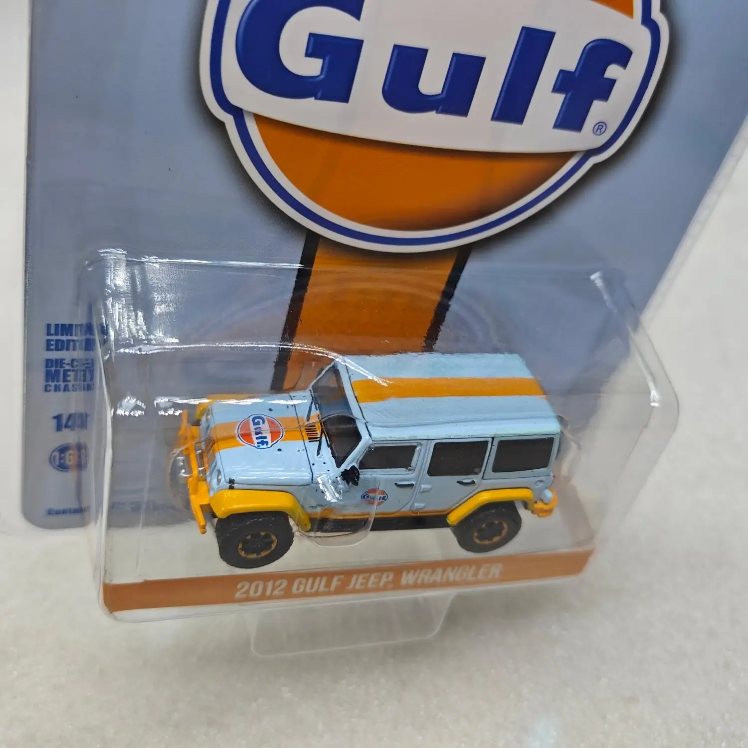 GreenLight 1:64 2012 Jeep Wrangler Gulf aleación simulación micro modelo de coche colección decoración coche juguete para regalo