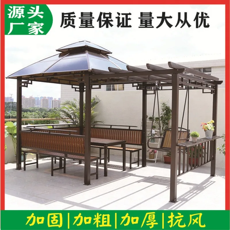 gazebo outdoor courtyard grape trellis villa leisure aluminum alloy preservative wood rural yard outdoor terrace garden pavilion