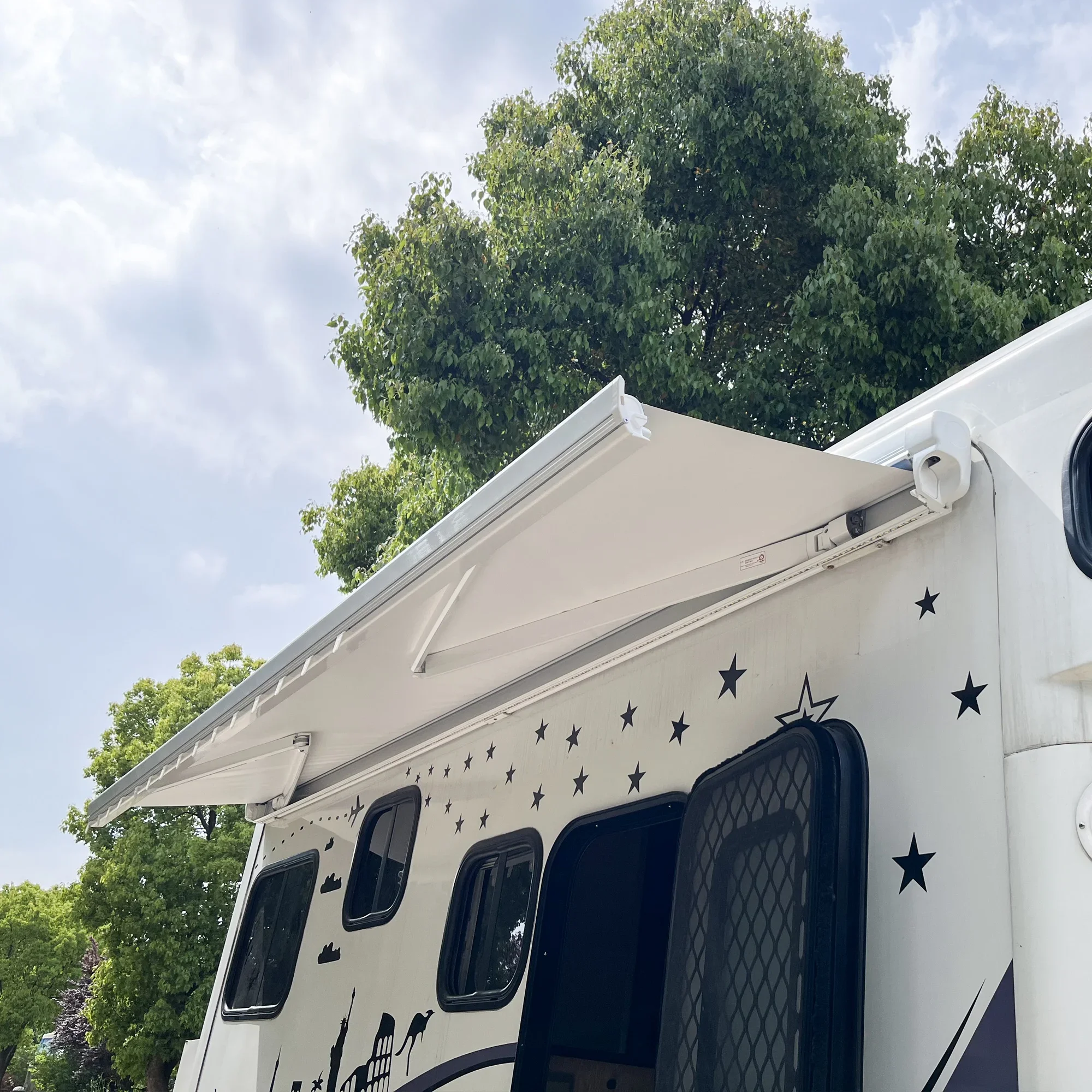 Awnlux Waterproof Side Mounted RV Motorhome Trailer Camper Van Full Cassette Side Awning For Caravan