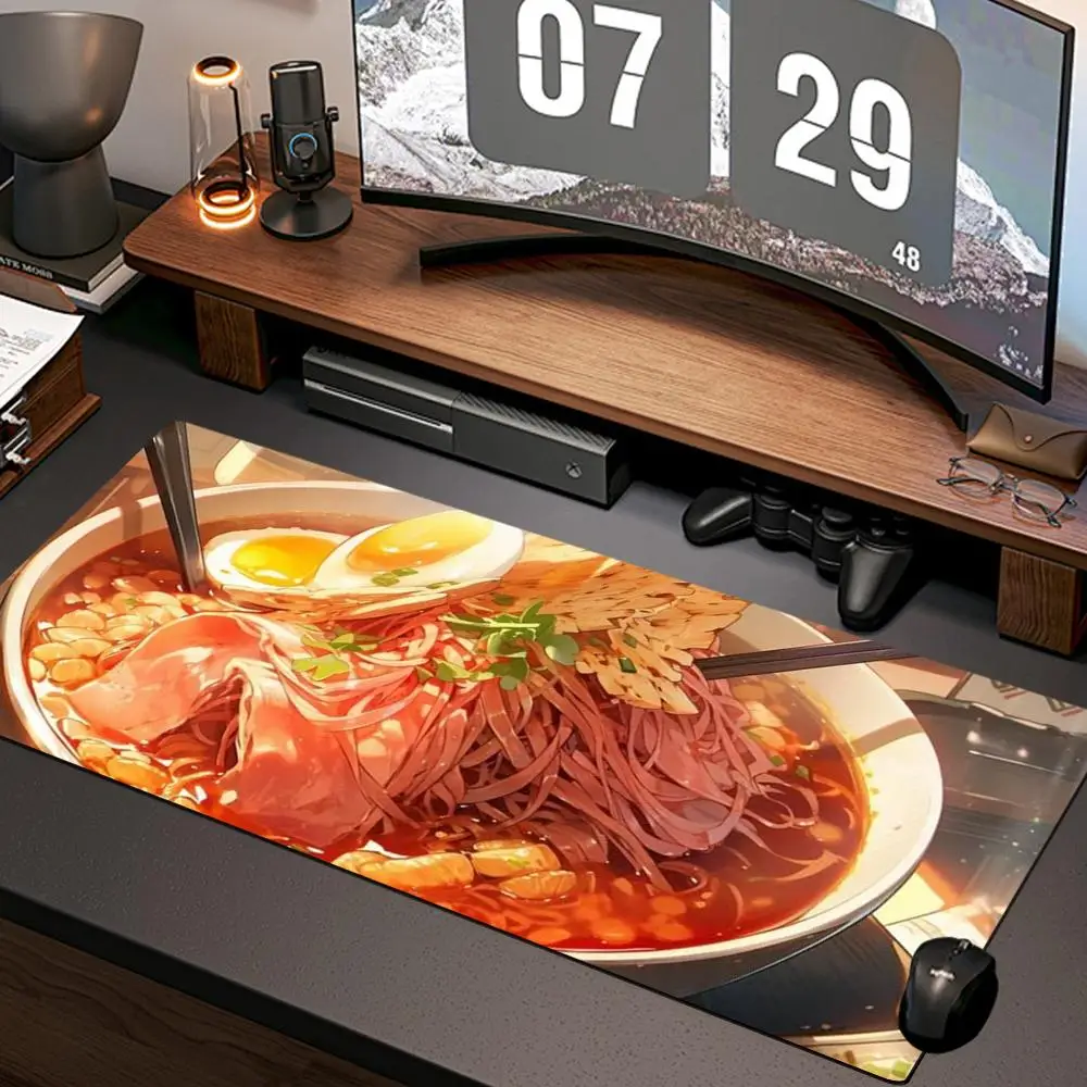 Anime ramen Mouse Pad New Computer Home Mousepad XXL Desk Mats Natural Rubber Office Anti Slip Gaming Accessories pad