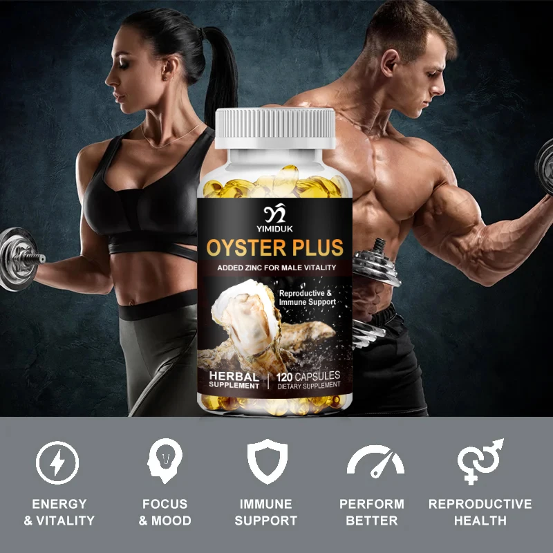 Oyster Plus Zinc , Highly Concentrated Capsules Energy Immune System Supports Nutrients Dietary Supplemen