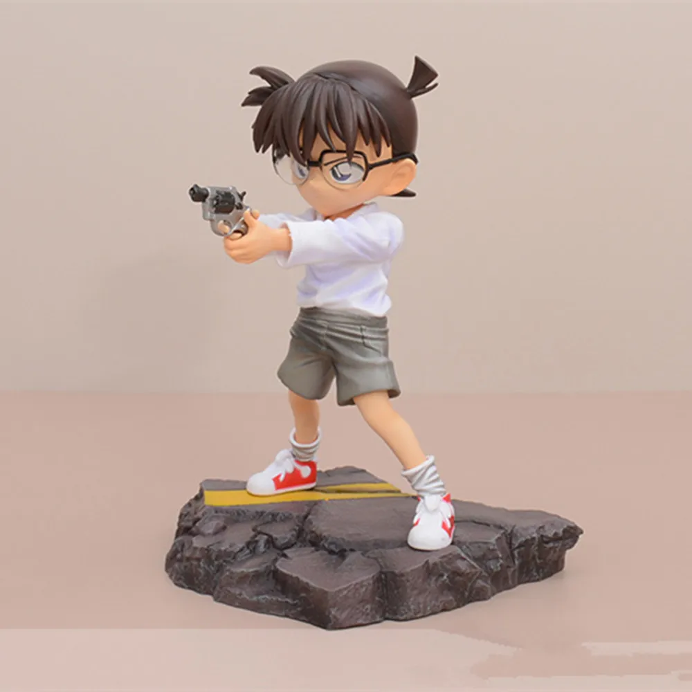 18cm anime detetive conan figuras de ação gk arma levantando haibara ai teatro figura modelo pvc estátua coleção presentes brinquedo