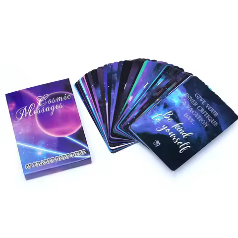 Premium Board Game Cosmic Messages Oracle Card Tarot Deck Twin Flame Love Message English Visions Divination Edition Tarot Card