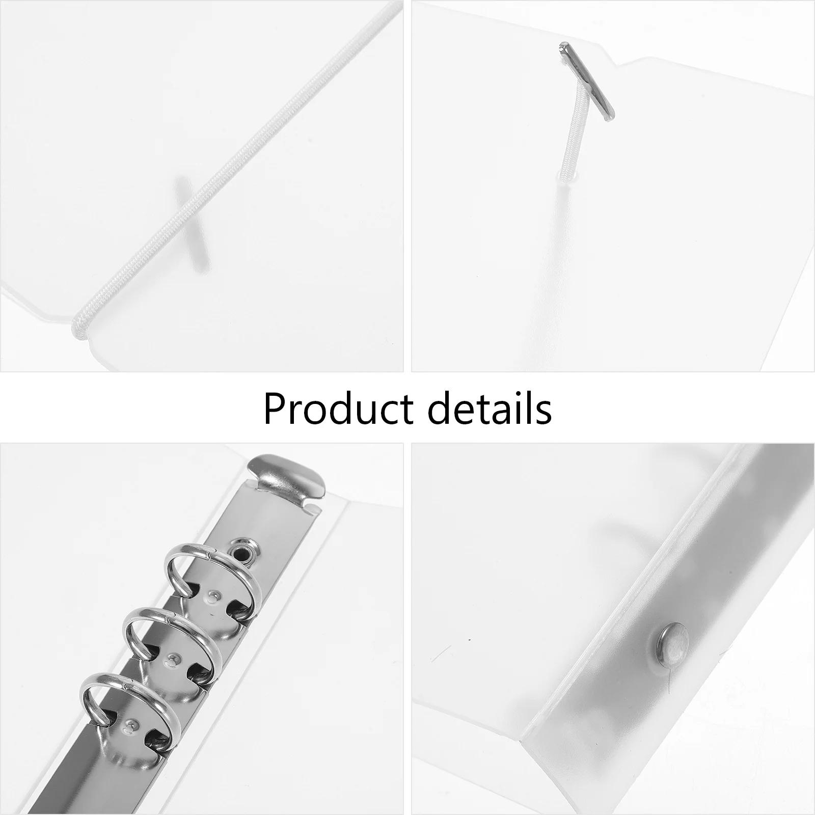 

2pcs Clear A5 Binder Reusable Notebook Cover Adjustable Organizer File Holder Document Folder Storage Folder For Students Office