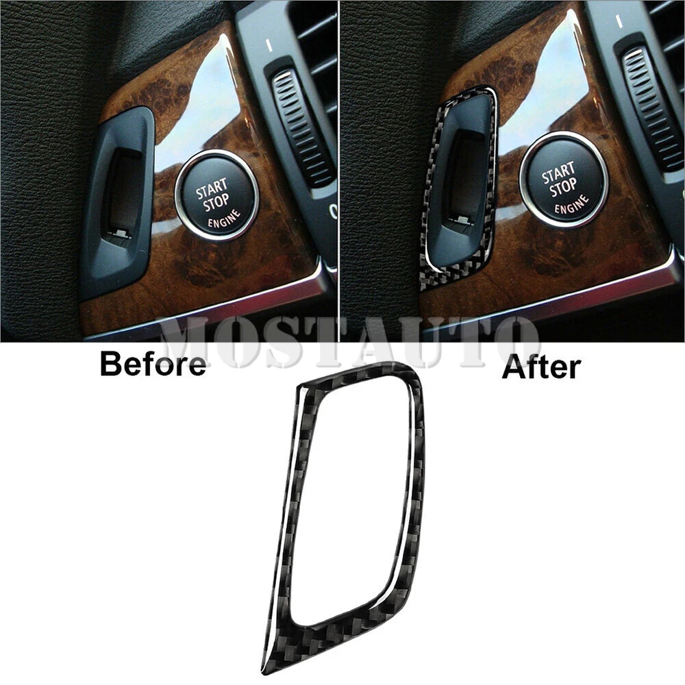 

Soft Carbon Fiber Interior Center Console Key Hole Frame Trim Cover For BMW X5 E70 X6 E71 2008-2013 1pcs