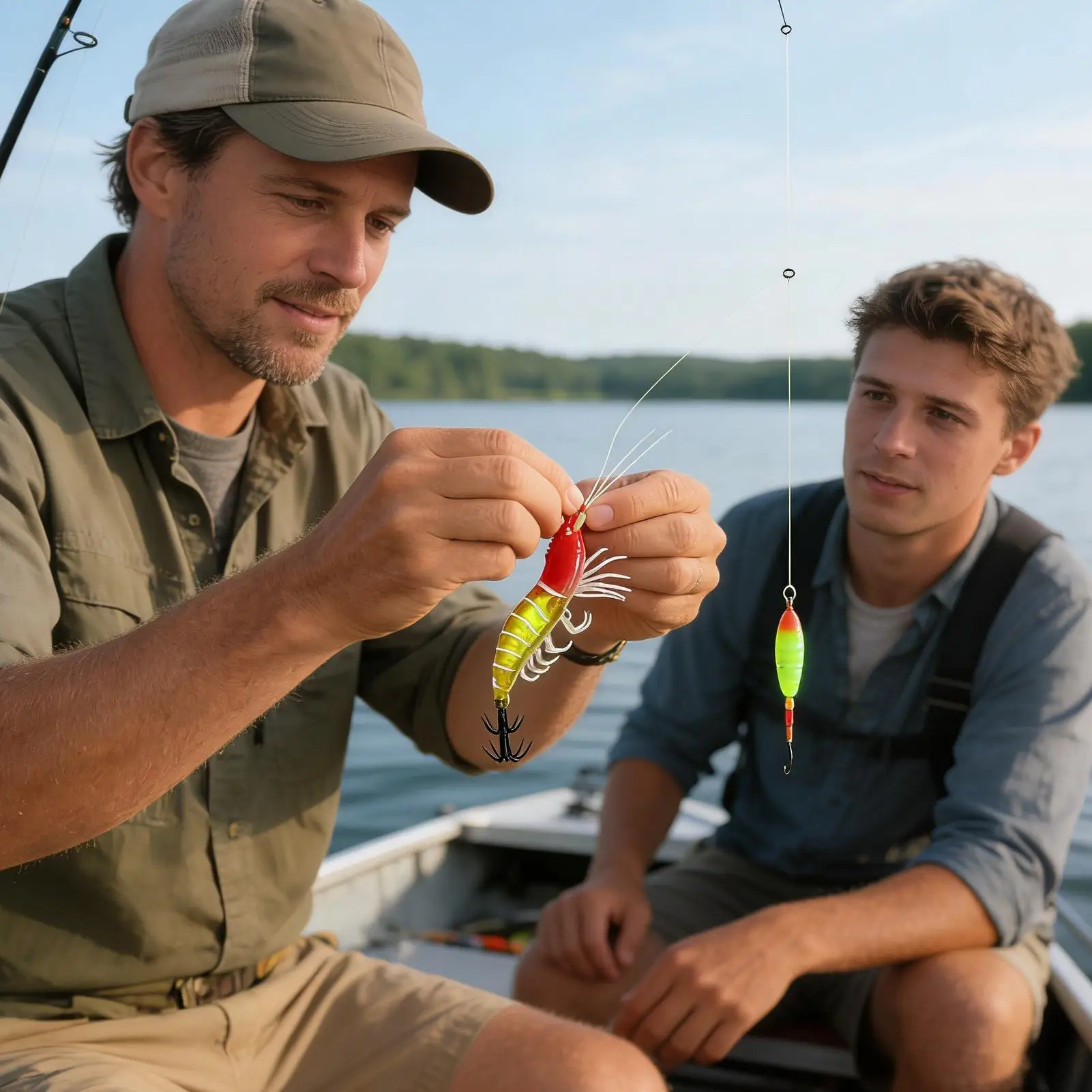 الرصاص رئيس الرقص لينة الروبيان الصيد الطعم مضيئة الاصطناعي سمك السلمون المرقط الصيد السحر عدة لأصدقاء الأسرة الرجال النساء