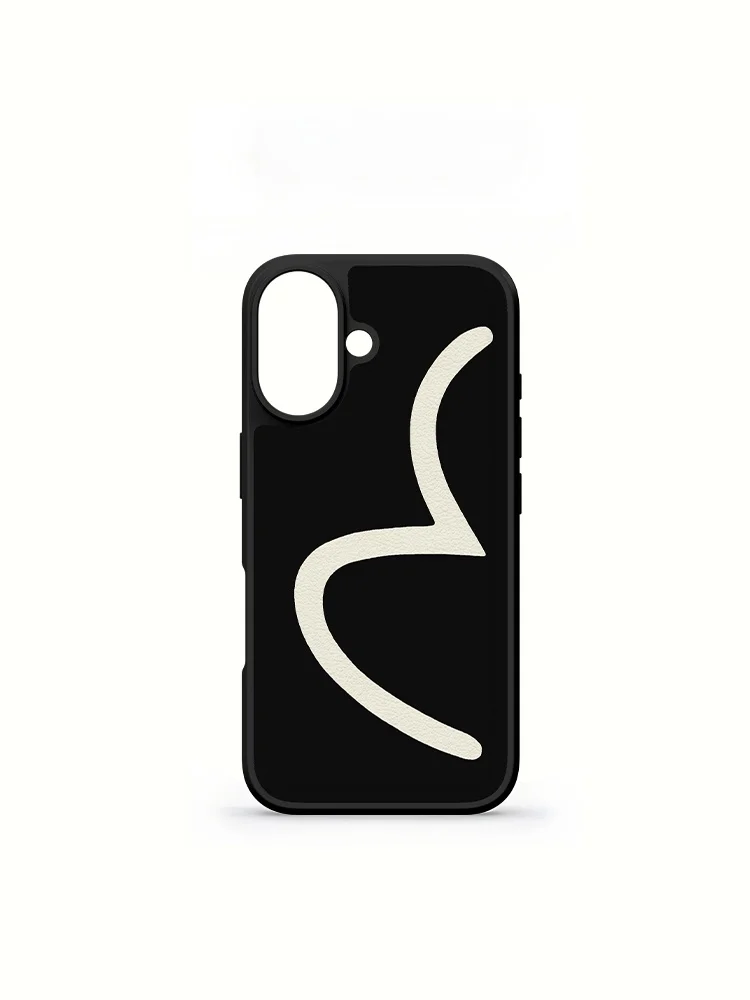 

QX Simple Letter PU Leather Phone Case for 16 Women's Fashion Protective Cover High Quality Elegant Personality Design