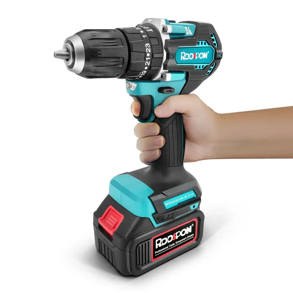 Makita-Perceuse sans fil 21V 10mm, moteur sans balais 120N/M, tournevis FH487, couple élevé, batterie au lithium, outil électrique de forage