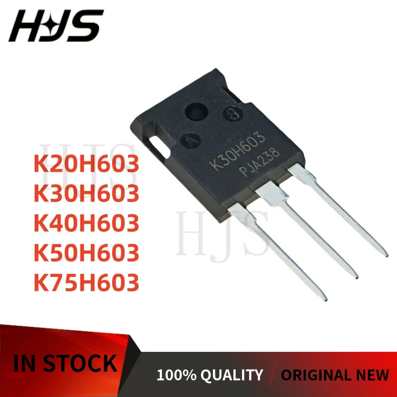 5 piezas K20H603 K30H603 K40H603 K50H603 K75H603 TO-247 Transistor de potencia IGBT de alta calidad