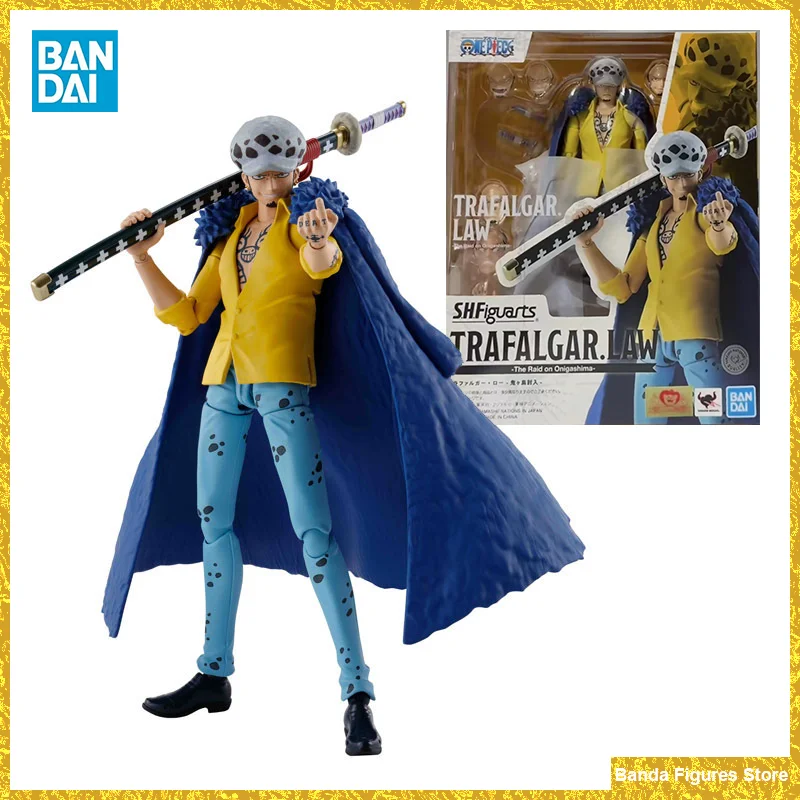 Original Bandai S.H.Figuarts SHF Trafalgar Law Onigashima Raid ONE PIECE In Stock Anime Action Collection Figures Model Toys