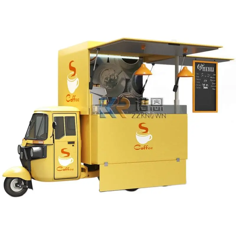Elektryczny Piaggio Ape pojazd do serwowania żywności automat do kawy Kiosk mobilny ekspres do kawy wózek na lody przekąska wózek cateringowy Mini ciężarówka