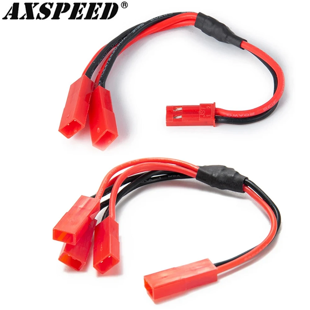 AXSPEED 3 in 1 Cable ESC Power Supply External Wiring JST Connector Cable for 1/10 RC Crawler Car Defender Trx4 RC Car Parts