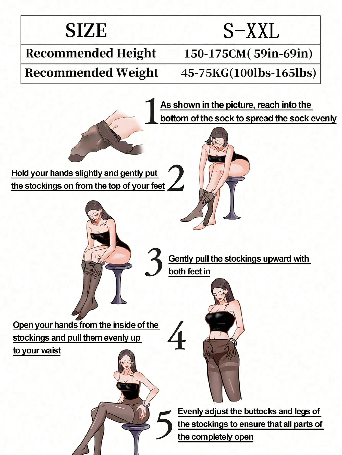 جوارب نسائية سوداء قصيرة طويلة القامة بأرجل عارية Anycut جوارب طويلة للخريف والشتاء طبقتين من الصوف جوارب طويلة للسيدات من النايلون