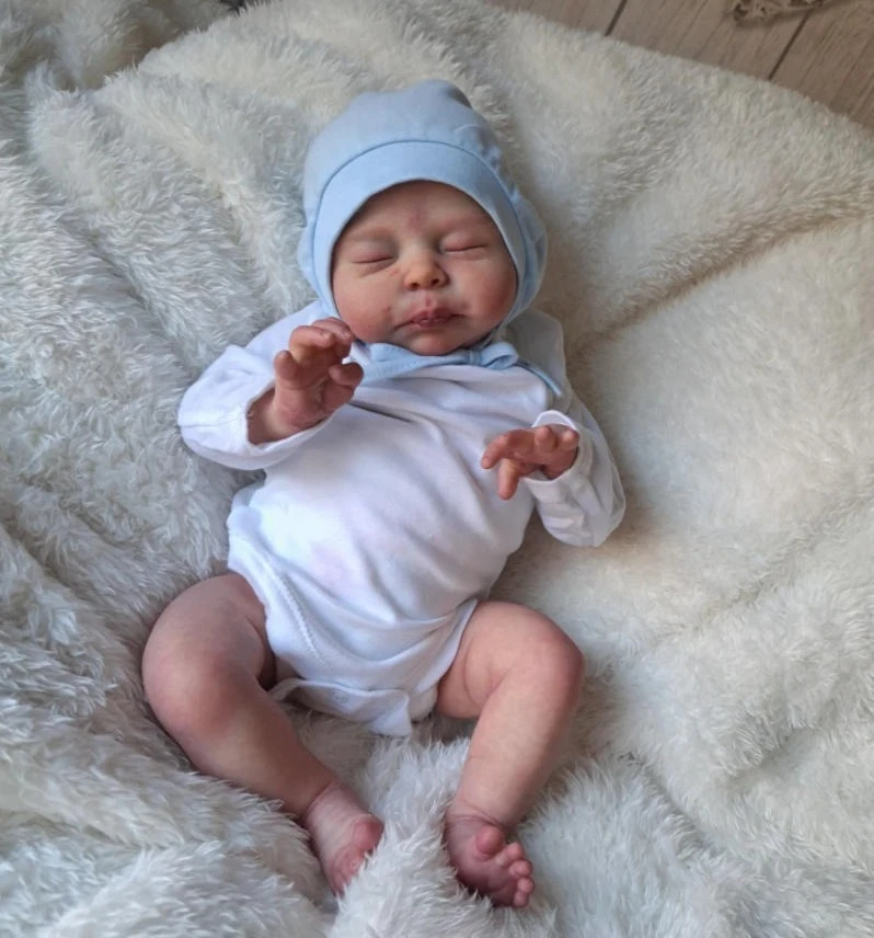 

NPK 19inch Reborn Christopher Already Painted Unassembled DIY Doll Parts 3D Painted Skin with Visible Veins Doll Kit